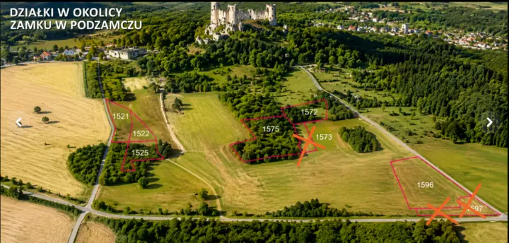 Działka, 3408 m², Ogrodzieniec